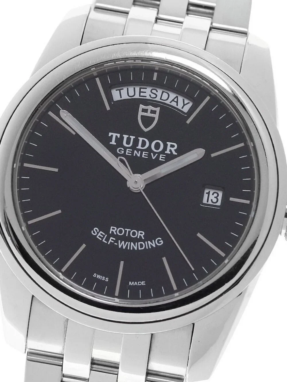 TUDOR Glamor Date Day 56000 black Dial Automatic Men's Watch_966340